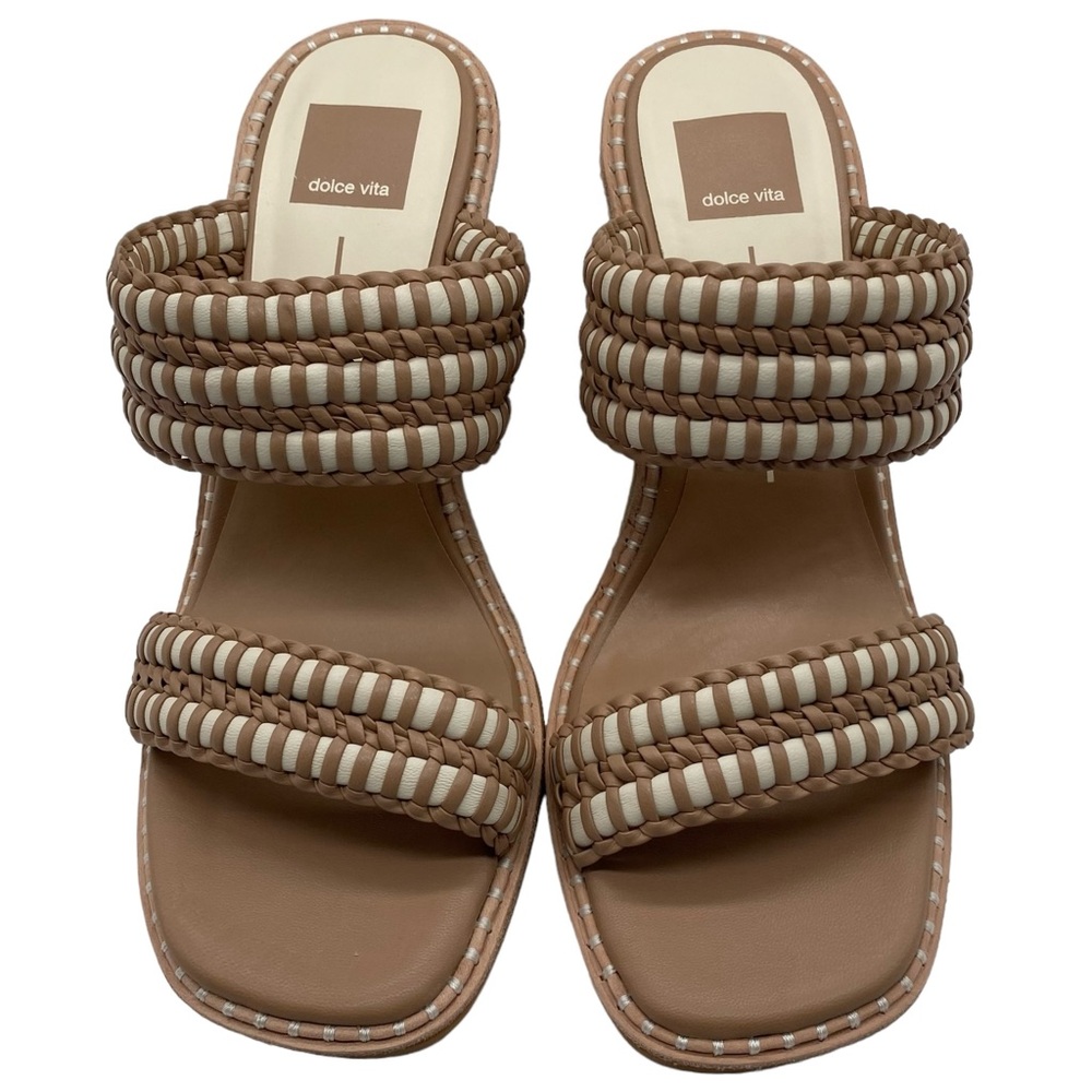 Dolce Vita Shoes Abigal Sandals Brown Beige Espadrille Wedge Casual Neutral NEW - Picture 5 of 11